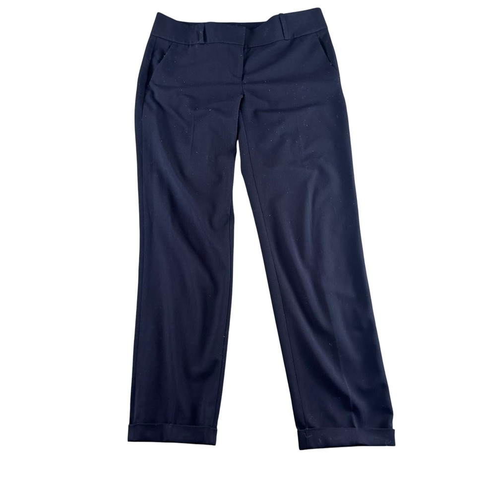 Ann Taylor LOFT Marisa Straight Leg Navy Blue Dress Pants Trousers Size 4